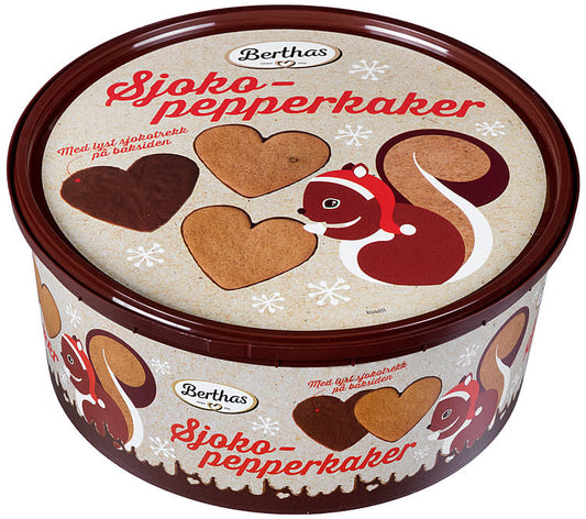 Berthas Choco gingerbread cookies 330 grams (Sjokopepperkaker)