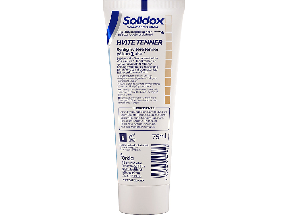Solidox White Teeth Toothpaste 75 ml – ingredients and instructions