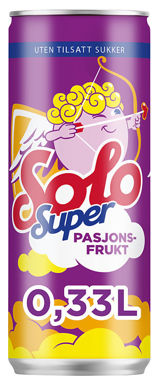 Solo Passion Fruit no added sugar 0.33L sleek box (Solo Pasjonsfrukt uten tilsatt sukker)
