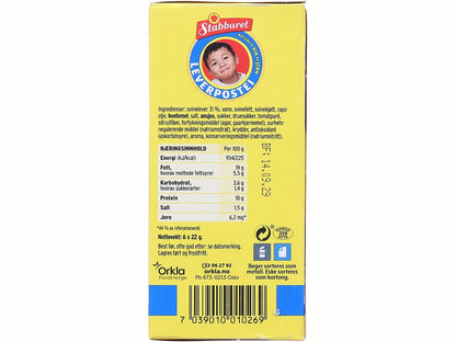 Stabburet Liver Pate Portion 6x22g – Norwegian leverpostei spread in convenient cups with fast worldwide shipping