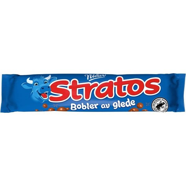 Stratos bar milk chocolate with air bubbles 42 gram Norwegian Foodstore