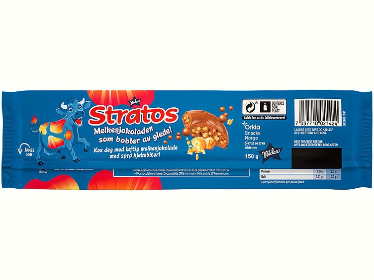 Stratos Helt Sprøtt Stratos Crispy 150g – authentic Norwegian chocolate from Norway with fast worldwide shipping
