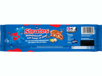 Stratos Nuts and Seasalt (Nøtter og Havsalt) 155g – authentic Norwegian chocolate from Norway with fast worldwide shipping