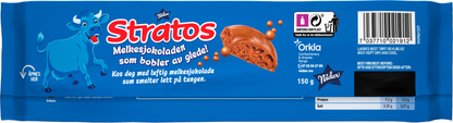 Stratos milk chocolate with air bubbles 150 gram