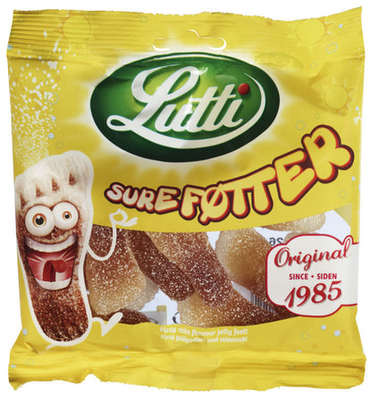 Sure Føtter Sour Feet candy 130g – sour gummy candy from Norway with fast worldwide shipping