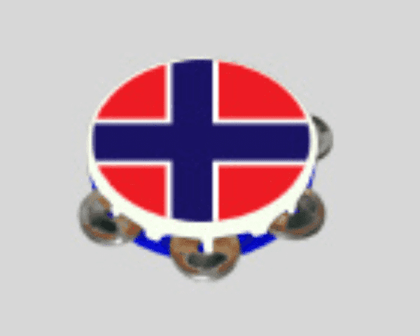Tambourine toy Norwegian flag Norwegian Foodstore