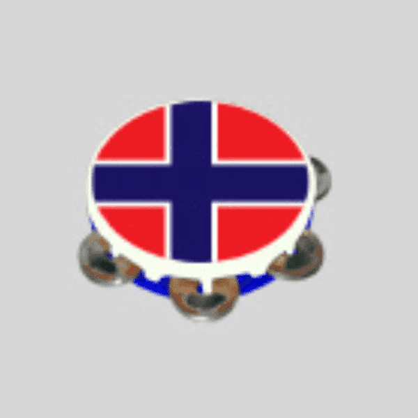 Tambourine toy Norwegian flag Norwegian Foodstore