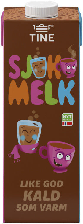 Tine chocolate milk (Sjokomelk) 1 liter – authentic Norwegian dairy drink from Norway with fast worldwide shipping
