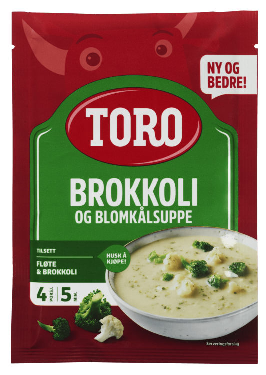 Toro creamy cauliflower and broccoli soup (brokkoli & blomkålsuppe) 68g – authentic Norwegian soup from Norway with fast worldwide shipping
