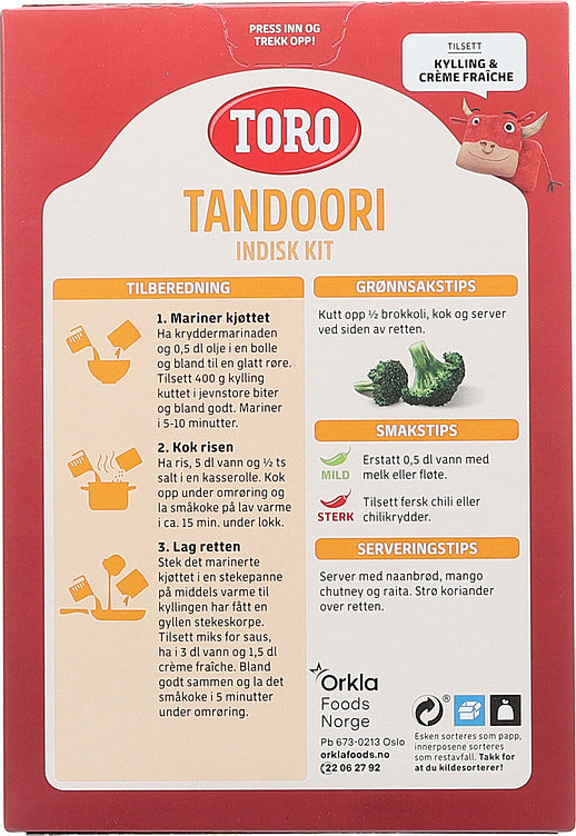 Toro Indian Tandoori Chicken Kit 290g (Indisk tandori kylling) Norwegian Foodstore