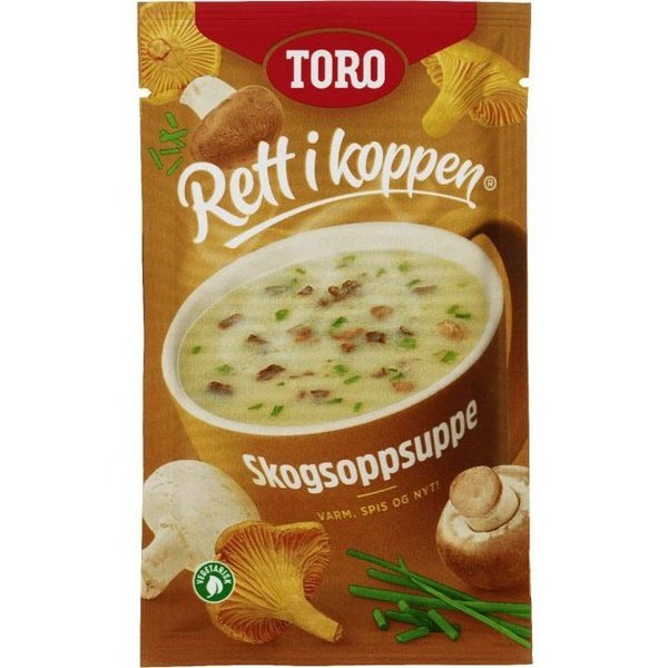 Toro Mushroom soup instant soup 28 grams (Rett i Koppen Skogsopp suppe) Norwegian Foodstore
