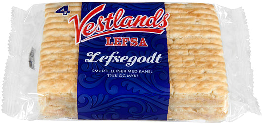 Vestlandslefsa with cinnamon (tykklefse med kanel) 230g – authentic Norwegian lefse from Norway with fast worldwide shipping

