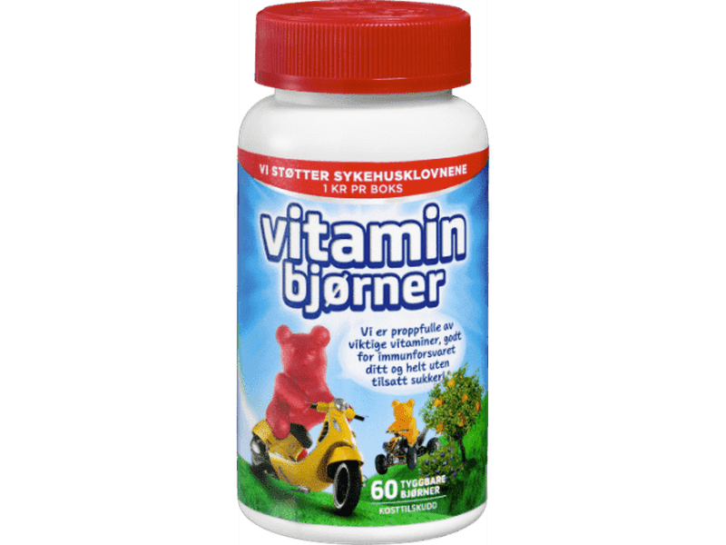 Vitamin bears (Vitaminbjørner) 60 pcs Norwegian Foodstore