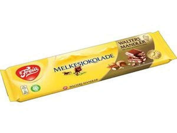 Freia Walters milk chocolate with almonds 200 grams (Walters mandler) Norwegian Foodstore