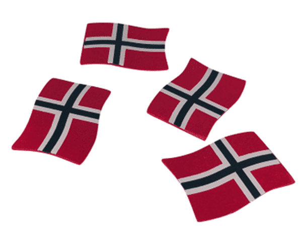 17 mai decor flags wooden 20 pack (dekorflagg av tre) 2x1,5 cm Norwegian Foodstore