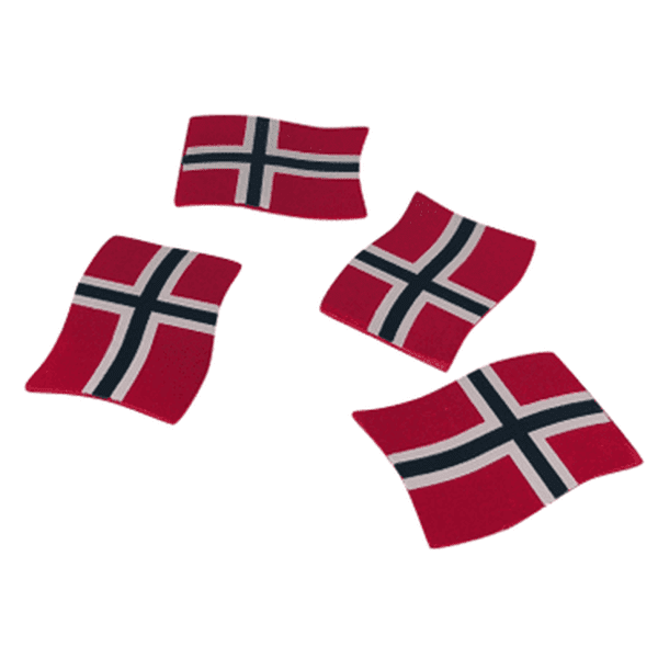 17 mai decor flags wooden 20 pack (dekorflagg av tre) 2x1,5 cm Norwegian Foodstore