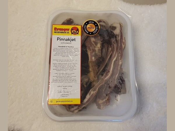 Evanger Pinnekjøtt smoked cured lamb ca 1,8 kg (+/- 150 gram) Norwegian Foodstore