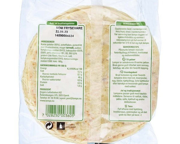 Glutenfree Lomper 6 pack 180 grams Norwegian Foodstore