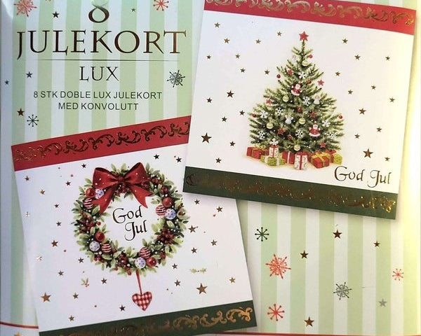 Christmas cards 8 pack (Julekort) Norwegian Foodstore
