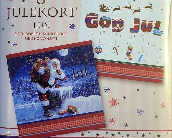 Christmas cards 8 pack (Julekort) Norwegian Foodstore