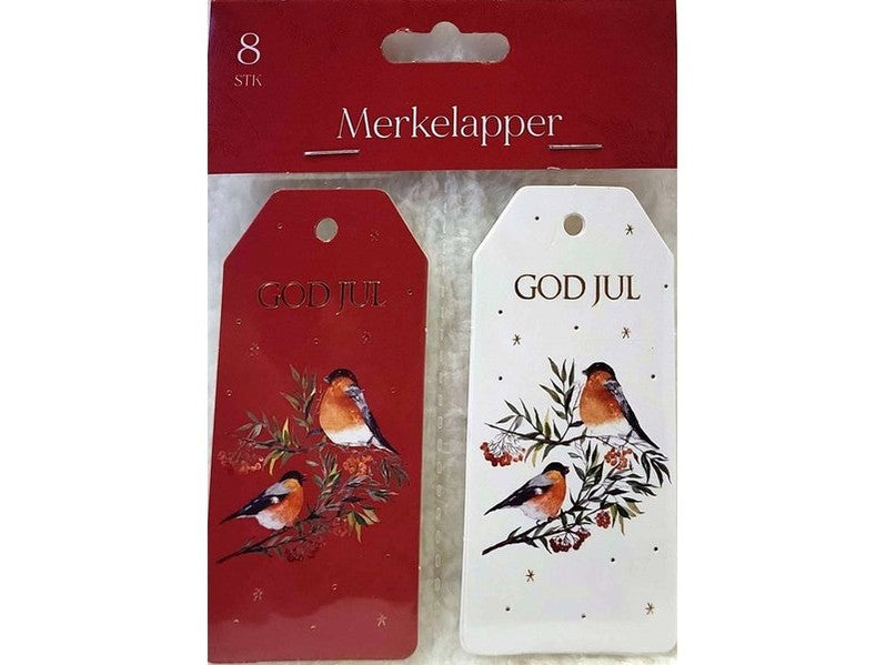 Christmas Gift label (Merkelapp julepresang) 8 pack Norwegian Foodstore