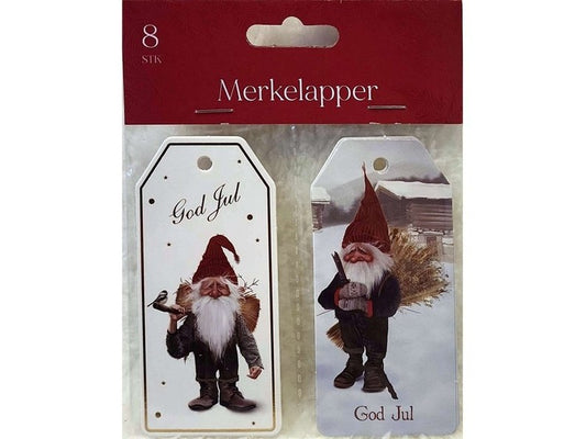 Christmas Gift label (Merkelapp julepresang) 8 pack Norwegian Foodstore