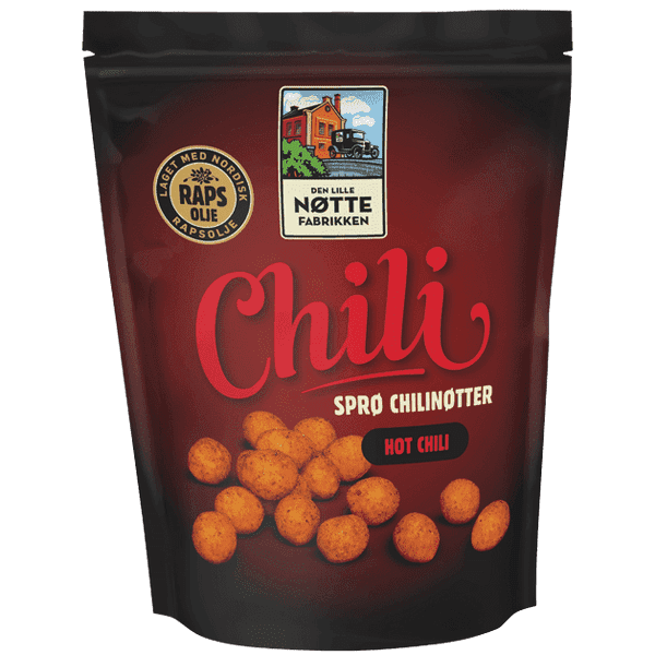 Lille Nøttefabrikken Hot Chili Nuts (Hot Chillinøtter) 230 gram Norwegian Foodstore