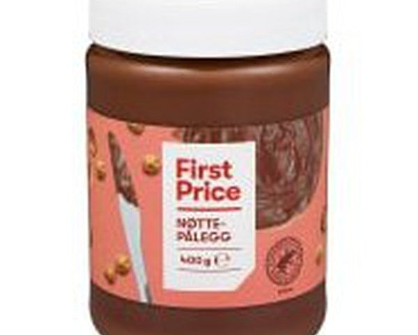 First Price Hazelnut Spread (Nøttepålegg) 400 grams Norwegian Foodstore