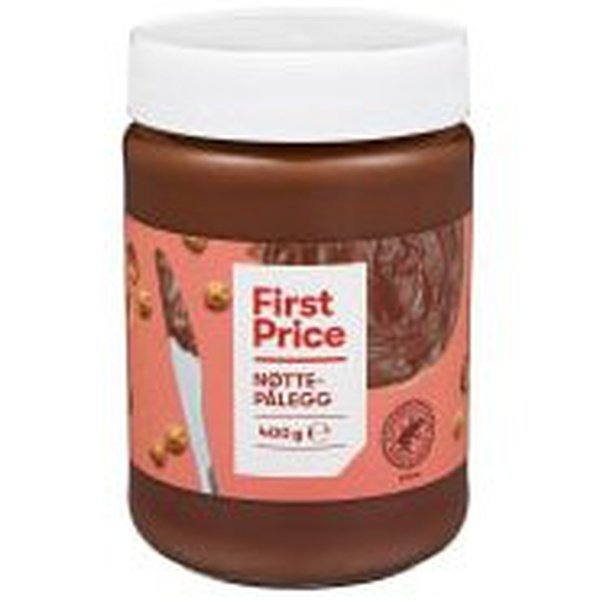 First Price Hazelnut Spread (Nøttepålegg) 400 grams Norwegian Foodstore