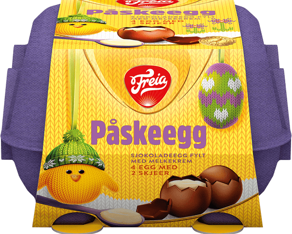 Freia Easter Eggs (Påskeegg) 4 eggs 136 grams Norwegian Foodstore