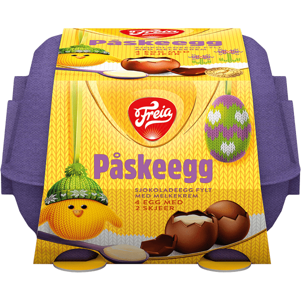 Freia Easter Eggs (Påskeegg) 4 eggs 136 grams Norwegian Foodstore