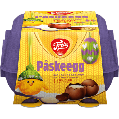 Freia Easter Eggs (Påskeegg) 4 eggs 136 grams Norwegian Foodstore