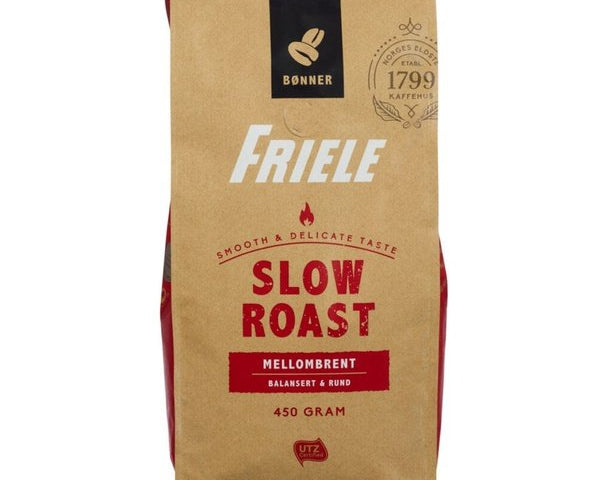 Friele Slow Roast Whole Coffee Beans 450 grams Norwegian Foodstore