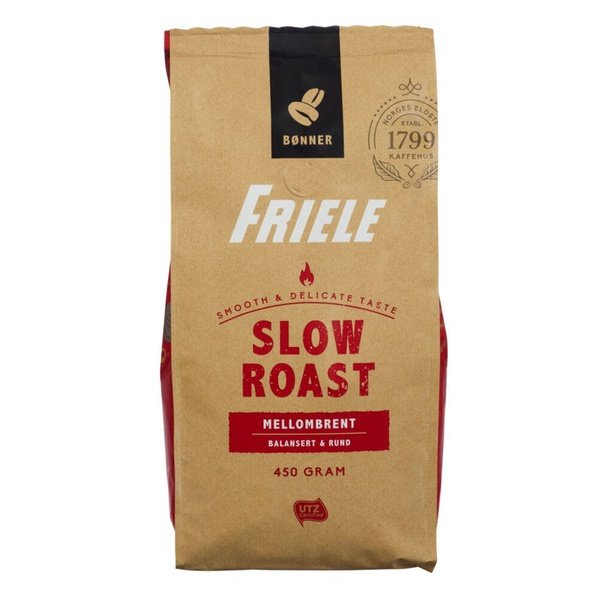 Friele Slow Roast Whole Coffee Beans 450 grams Norwegian Foodstore