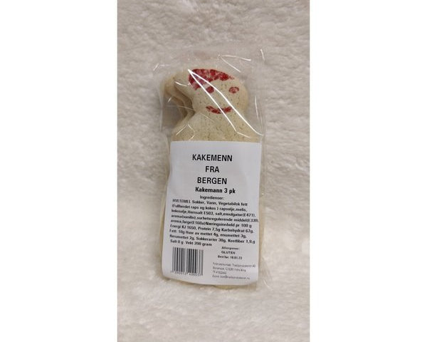 Cookie Figures from Bergen (kakemenn fra Bergen) 3 pack  200 grams Norwegian Foodstore