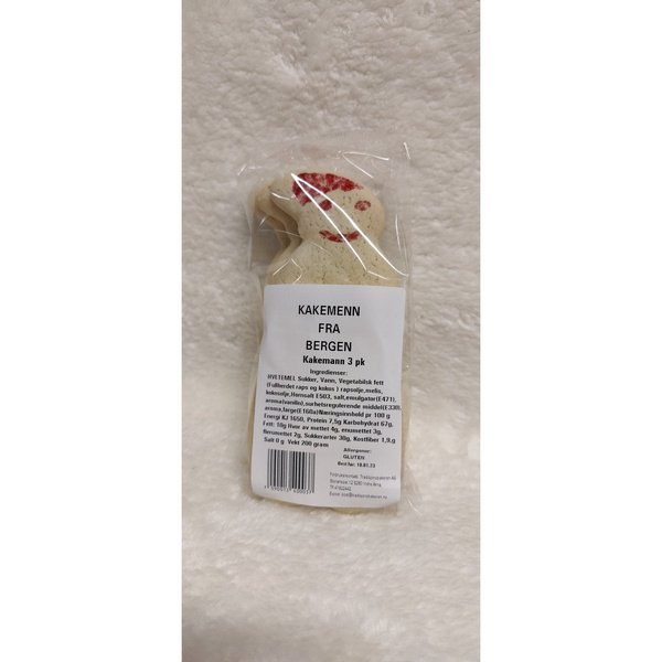 Cookie Figures from Bergen (kakemenn fra Bergen) 3 pack  200 grams Norwegian Foodstore
