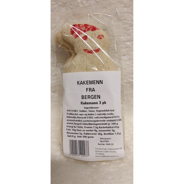 Cookie Figures from Bergen (kakemenn fra Bergen) 3 pack  200 grams Norwegian Foodstore
