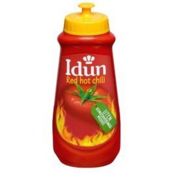 Idun Red Hot Chilli Ketchup 530 grams Norwegian Foodstore