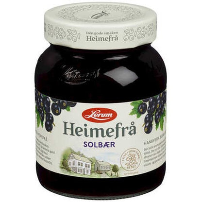 Lerum Black Currant Jam 380 grams (Solbær syltetøy) Norwegian Foodstore