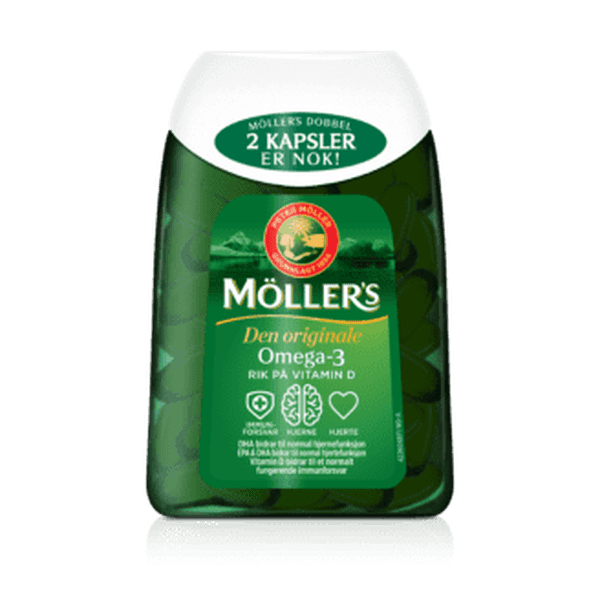 Møllers Original cod liver oil omega-3 112 capsules Norwegian Foodstore