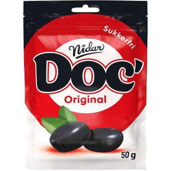 Nidar Doc' Halslinser Original Sugarfree (50 grams) Norwegian Foodstore