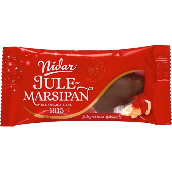 Nidar Marzipan pig chocolate 65 grams (Marsipangris sjokolade) Norwegian Foodstore