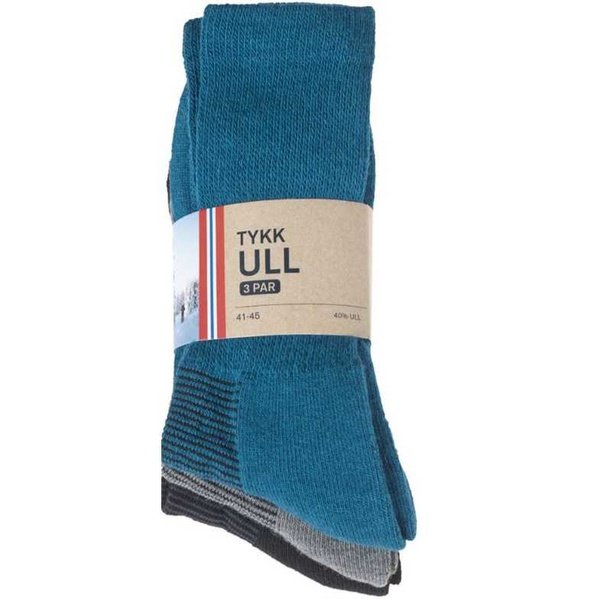 Wool Sock Adult  40 % wool 3 pack Norwegian Foodstore