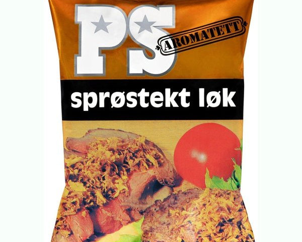 PS Sprøstekt Løk - Fried Onion 100 grams Norwegian Foodstore