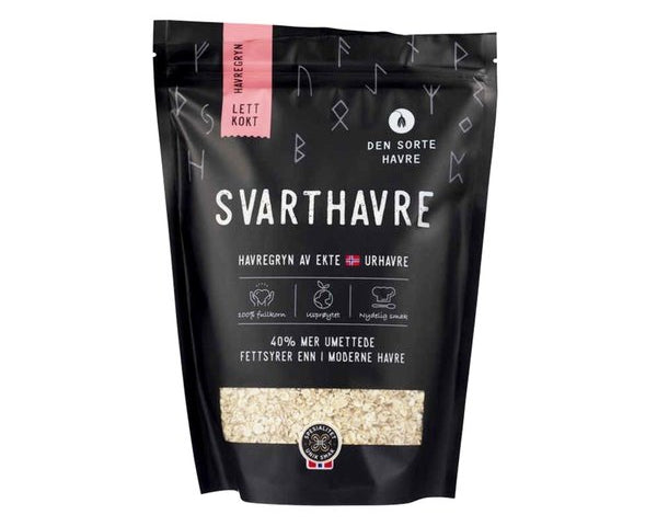 Den Sorte Havre Black Rolled Oats 500 grams (Svarthavre) Norwegian Foodstore