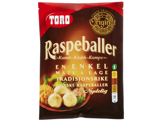 Toro Potato dumplin mix, 206grams (Raspeballer) – Norwegian Foodstore