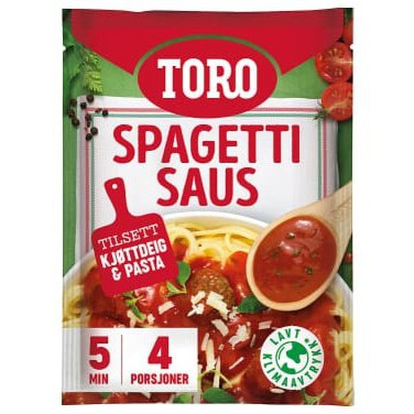 Toro Spaghetti Sauce Tomato & Herbs (Spaghetti Saus Tomat og Urter) 53 grams Norwegian Foodstore