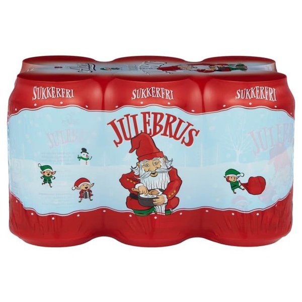 Aass Christmas Soda Can sugar free 0,33L (Julebrus sukkerfri) Norwegian Foodstore