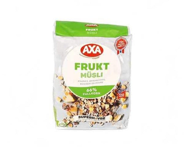 Axa Fruit cereal 700 grams (Frukt Müsli) Norwegian Foodstore