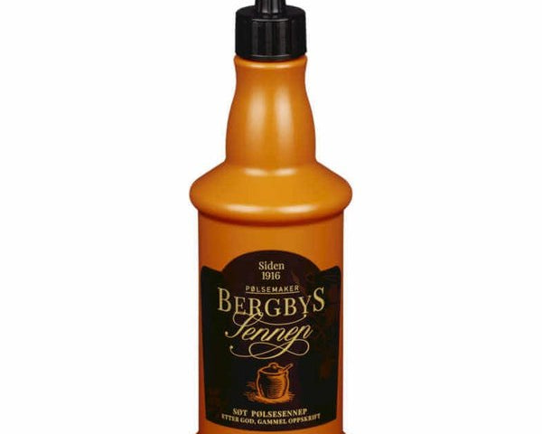 Bergby's Original Sweet mustard 510 grams (original sennep) Norwegian Foodstore